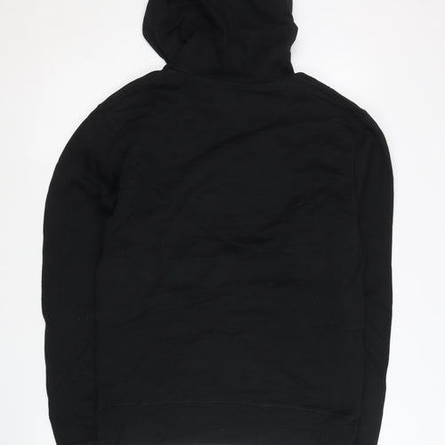 Champion Men's Black Small Pullover Hoodie Logo Print Fleece Sportswear