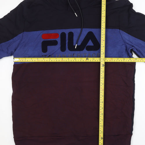 Fila Men’s Multicoloured Pullover Hoodie Size L Logo Graphic