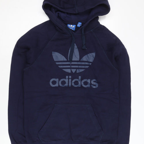 Adidas Men’s Blue XS Pullover Hoodie Long Sleeve Sports Logo
