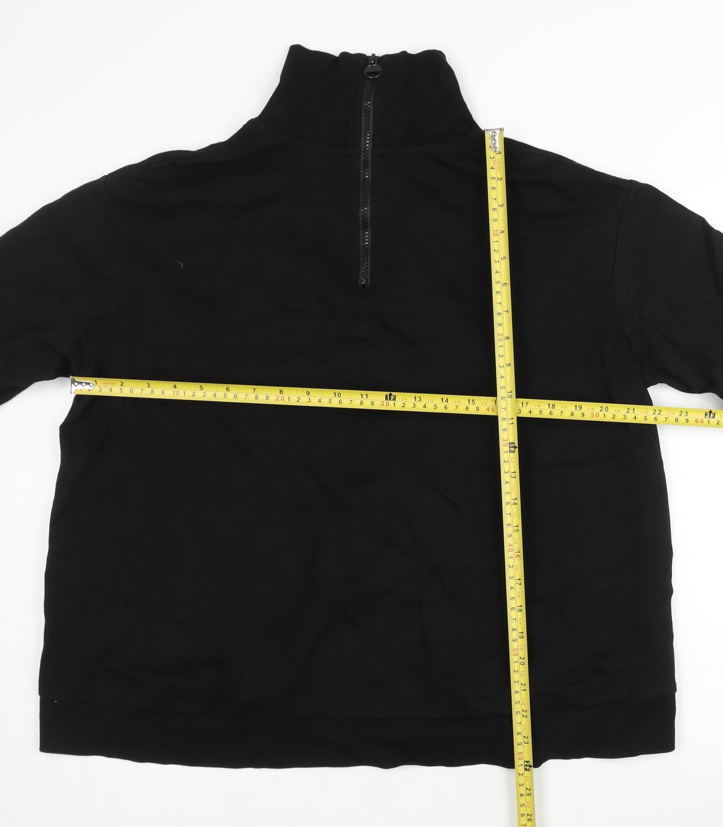 Kappa Mens Black XL Cycling Sweatshirt 1/4 Zip Logo Pullover