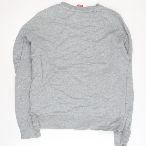 Nike Men’s Grey Cotton Sports Sweatshirt M Pullover Crew Neck