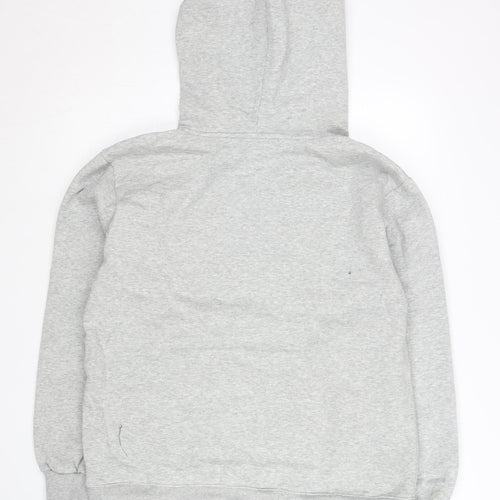 Champion Mens Grey Pullover Hoodie Medium Logo Embroidered Sweatshirt
