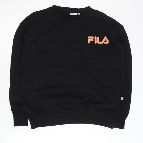 Fila Men’s Black Medium Crew Neck Pullover Sweatshirt