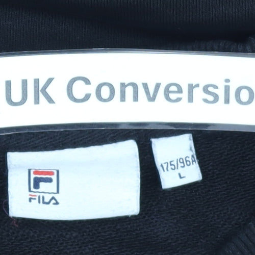 Fila Men’s Black Medium Crew Neck Pullover Sweatshirt