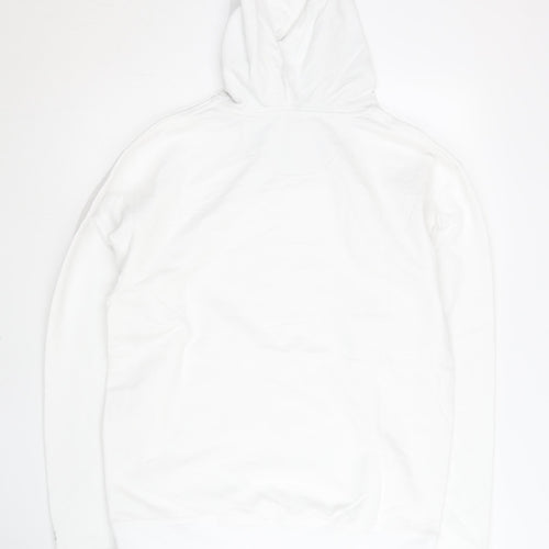 Champion Men’s White Pullover Hoodie M Regular Fit Long Sleeve
