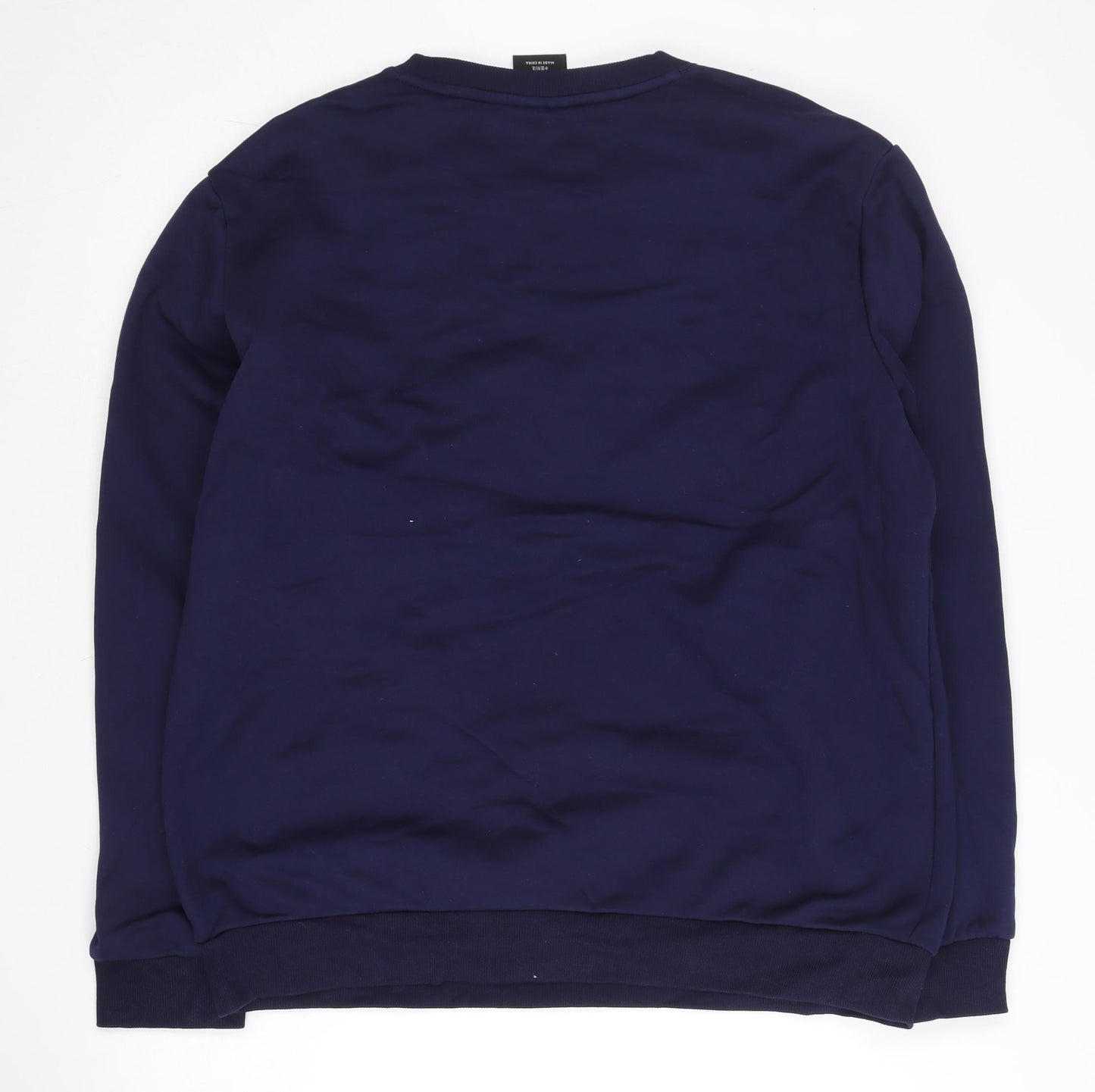 Skechers Men’s Blue L Pullover Sweatshirt Crew Neck Fleece Logo