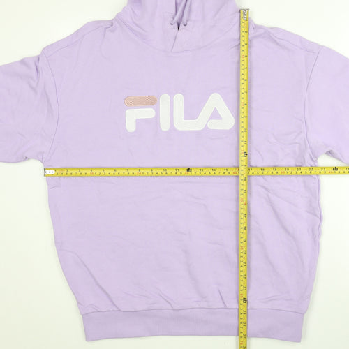 Fila Men’s Purple Hoodie M Pullover Logo Sports Casual Sweatshirt