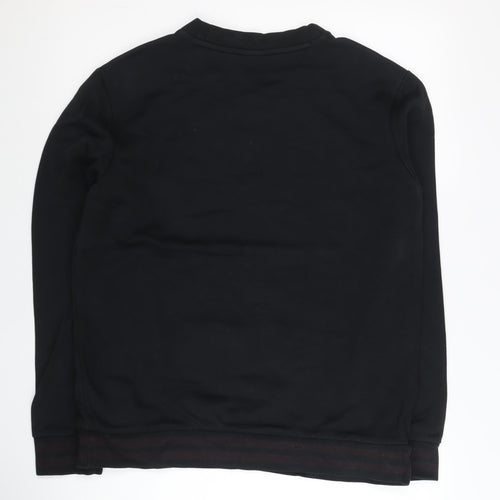 Puma Mens Black L Sweatshirt Pullover Crew Neck Logo Jumper