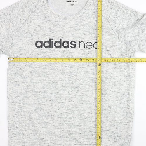 Adidas Neo Men’s Grey Logo Sweatshirt L Pullover Crew Neck