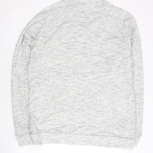Adidas Neo Men’s Grey Logo Sweatshirt L Pullover Crew Neck