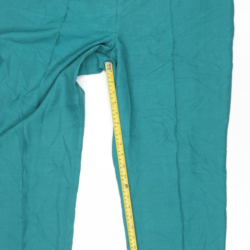 Marks and Spencer Womens Green Size 20 Elastic Waist Trousers