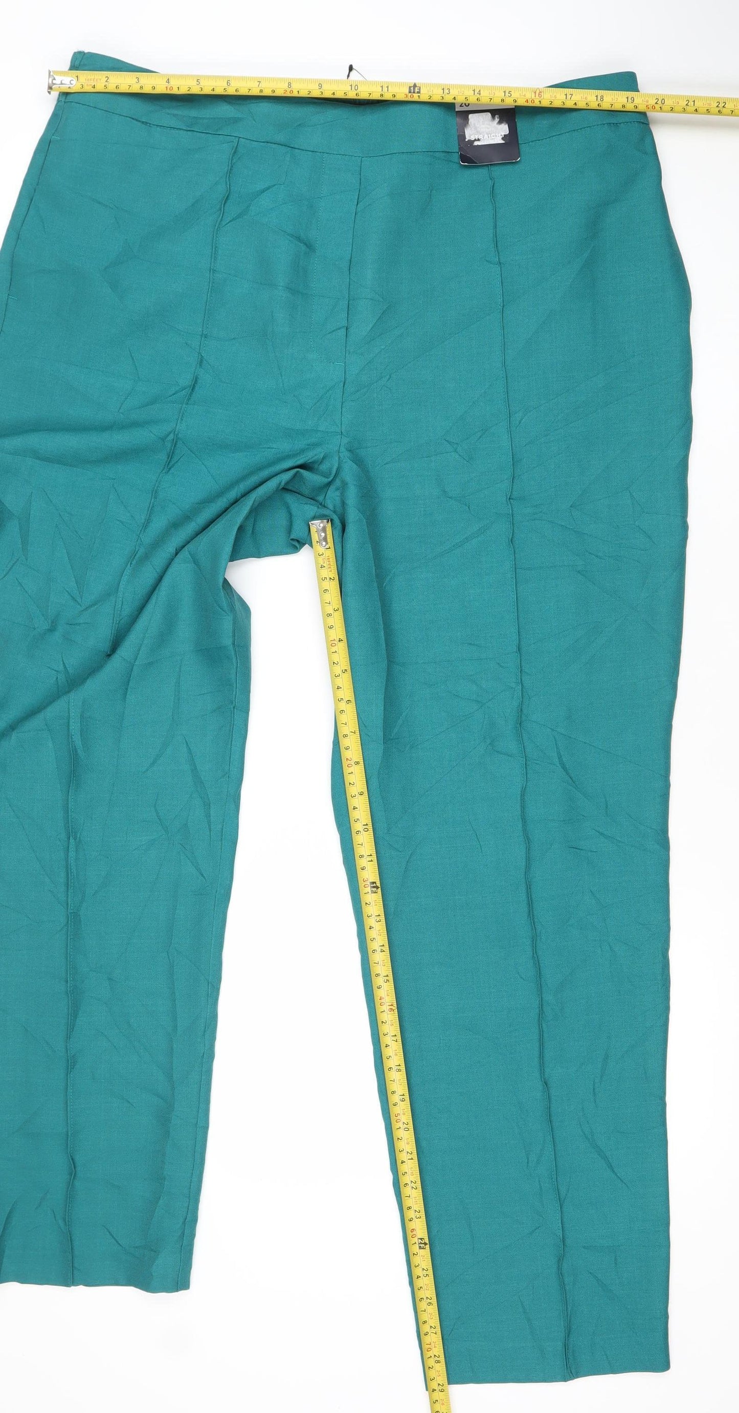 Marks and Spencer Womens Green Size 20 Elastic Waist Trousers