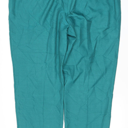 Marks and Spencer Womens Green Size 20 Elastic Waist Trousers