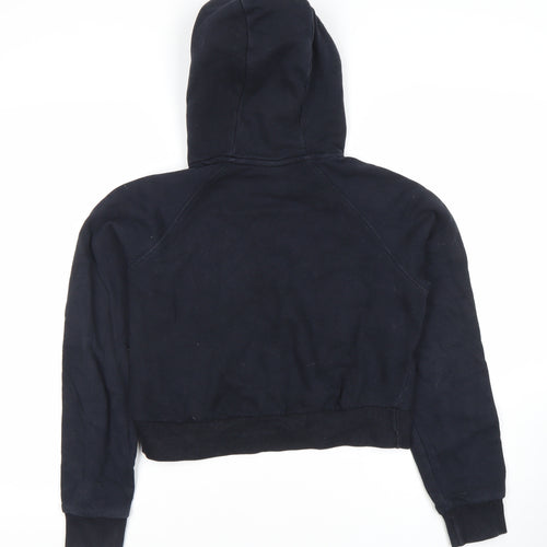 Ellesse Womens Black Hoodie UK 10 Pullover Logo Raglan Sleeve
