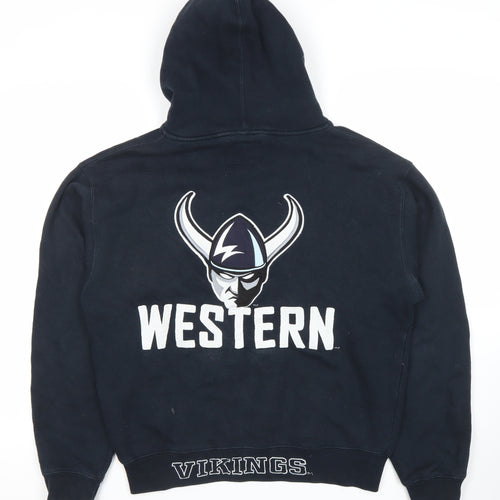 J-America Mens Black XS Pullover Hoodie WWU Western Vikings Logo