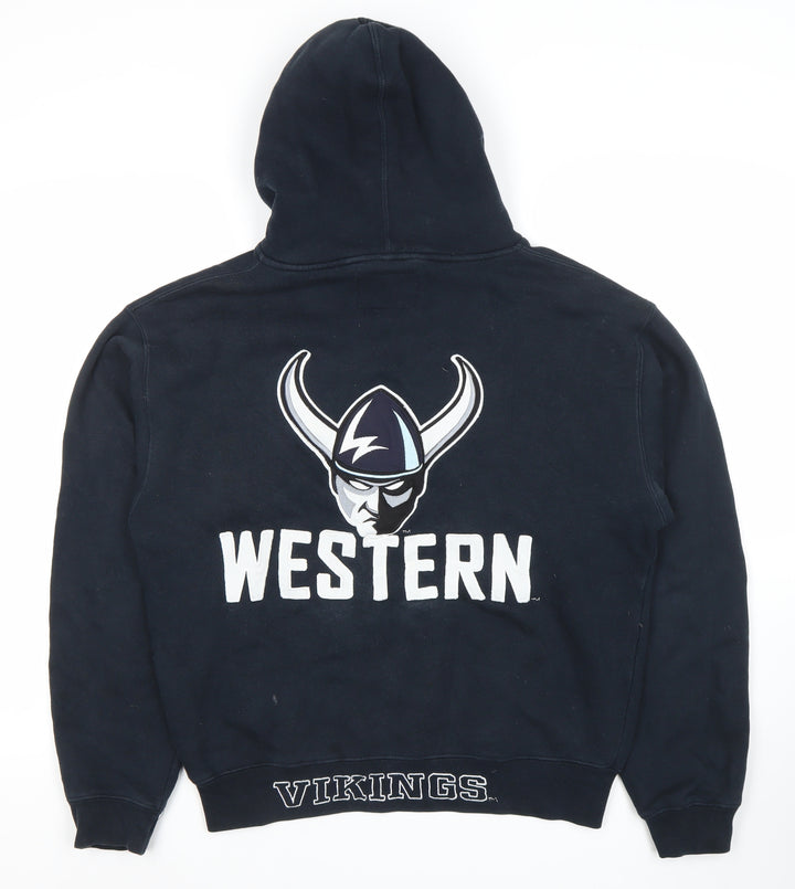J-America Mens Black XS Pullover Hoodie WWU Western Vikings Logo