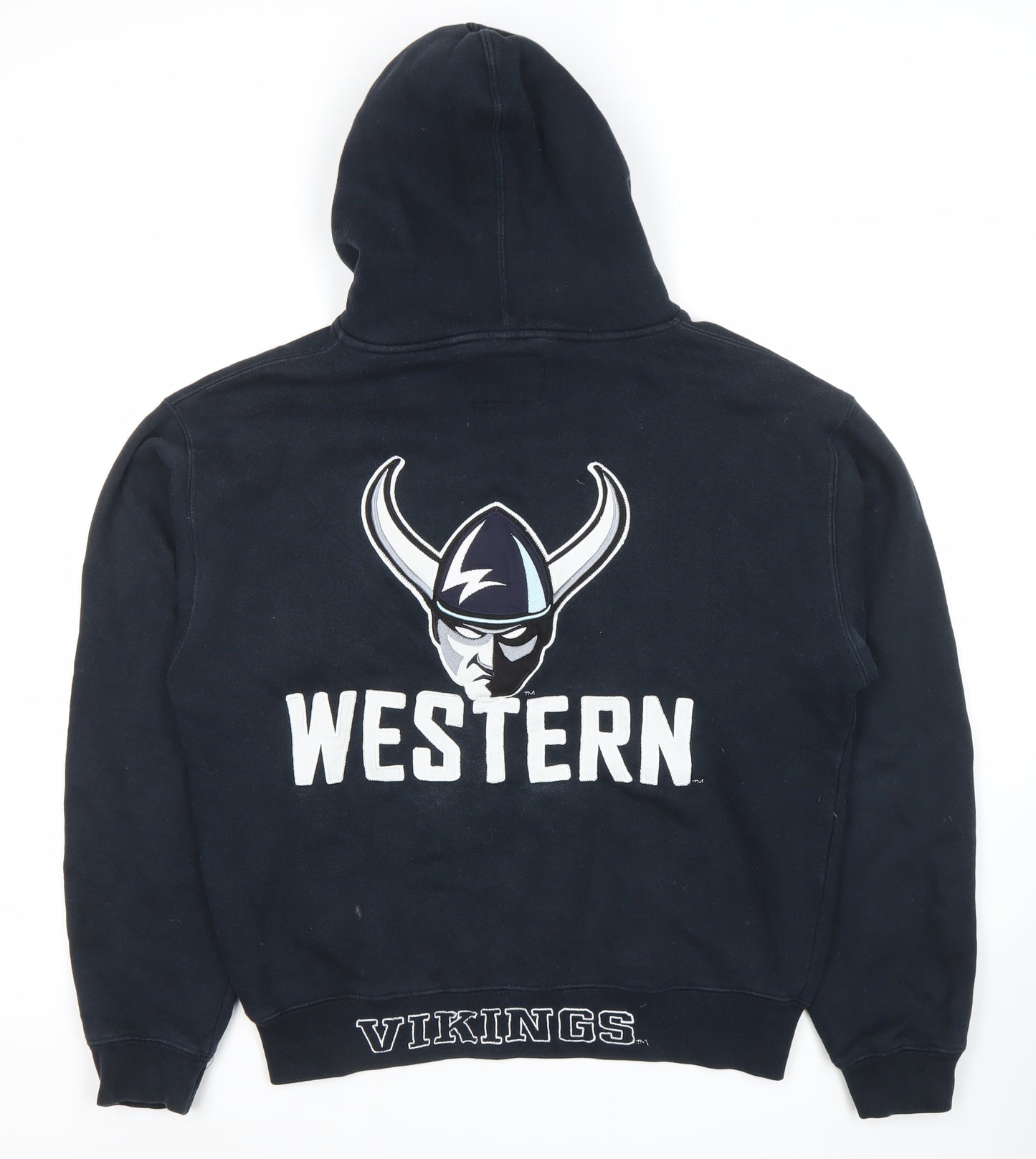 J-America Mens Black XS Pullover Hoodie WWU Western Vikings Logo