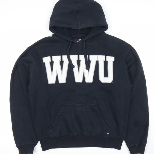 J-America Mens Black XS Pullover Hoodie WWU Western Vikings Logo