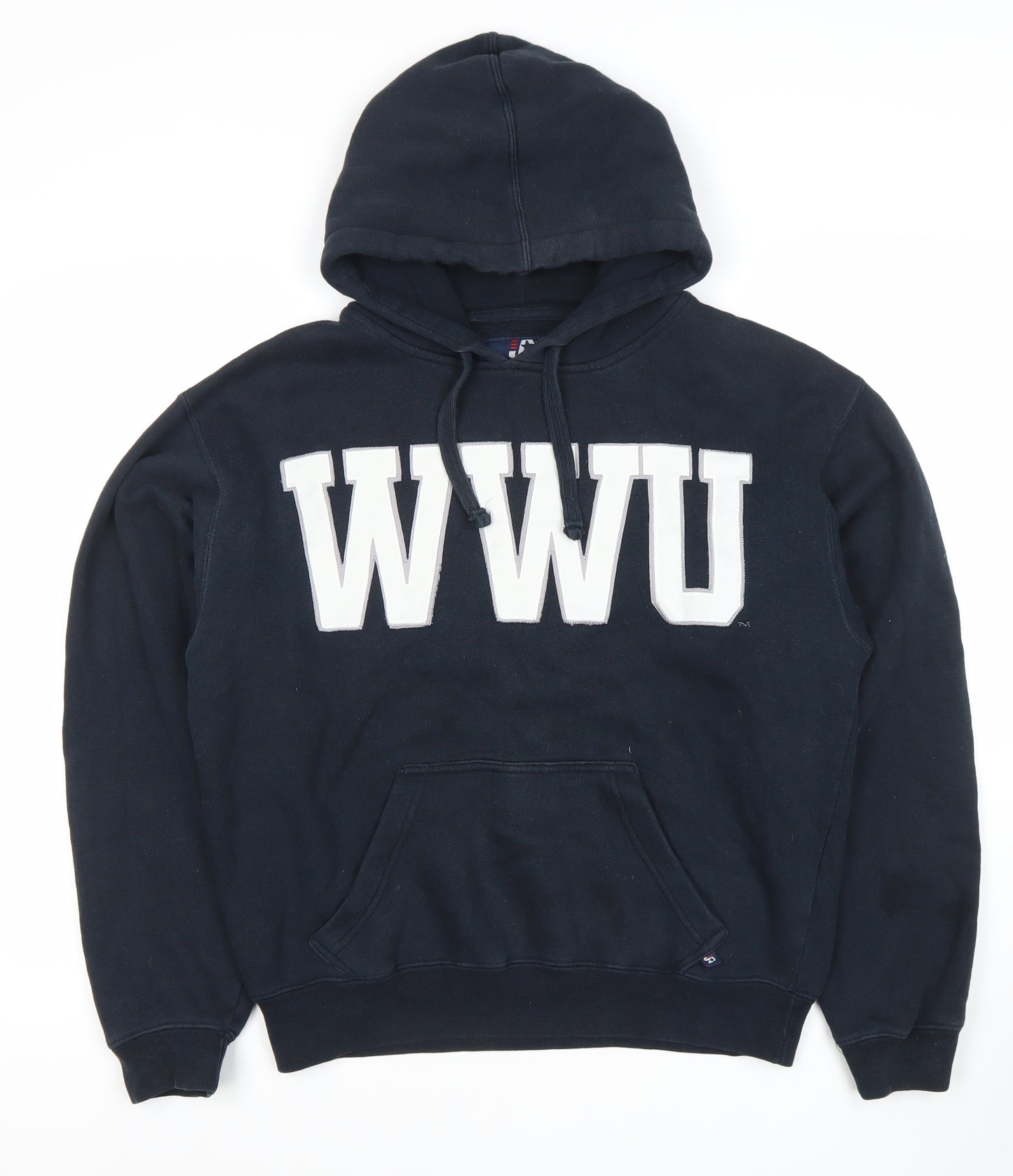 J-America Mens Black XS Pullover Hoodie WWU Western Vikings Logo