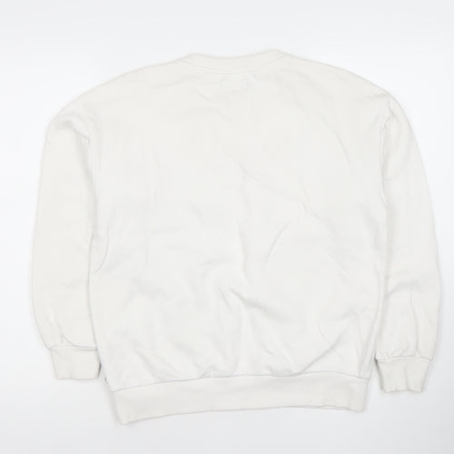 izzue Women White XS Pullover Sweatshirt Logo Patience & Love