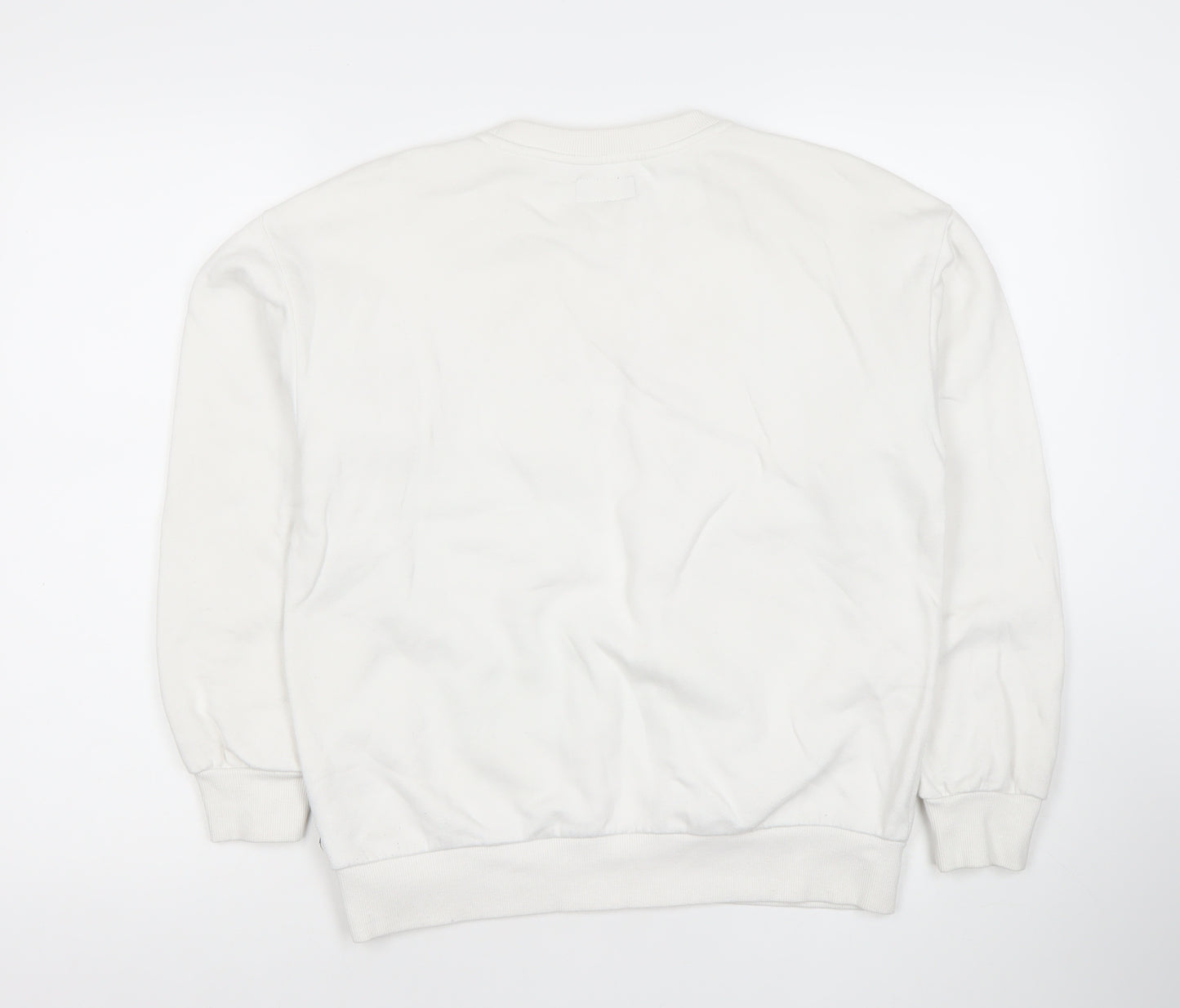 izzue Women White XS Pullover Sweatshirt Logo Patience & Love