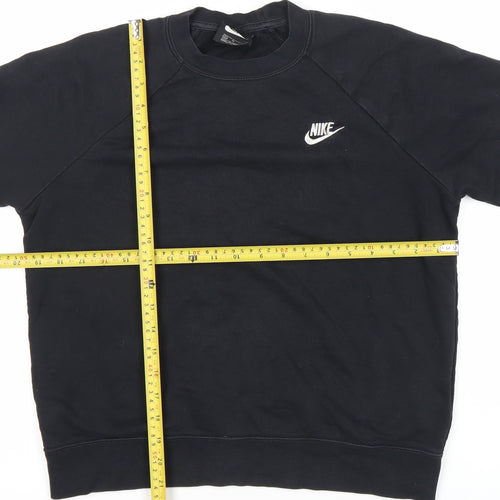 Nike Unisex Black Crew Neck Pullover Sweatshirt M Regular Fit