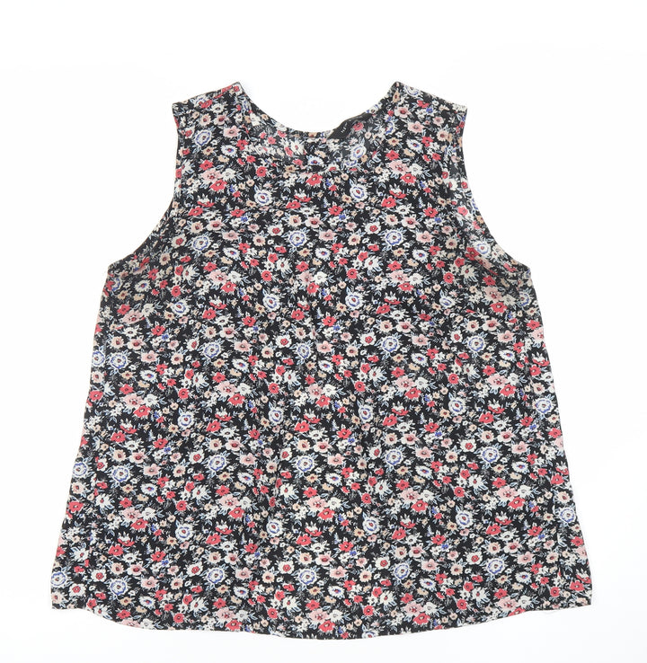 New Look Womens Multicoloured Floral Sleeveless Tank Top Size 8