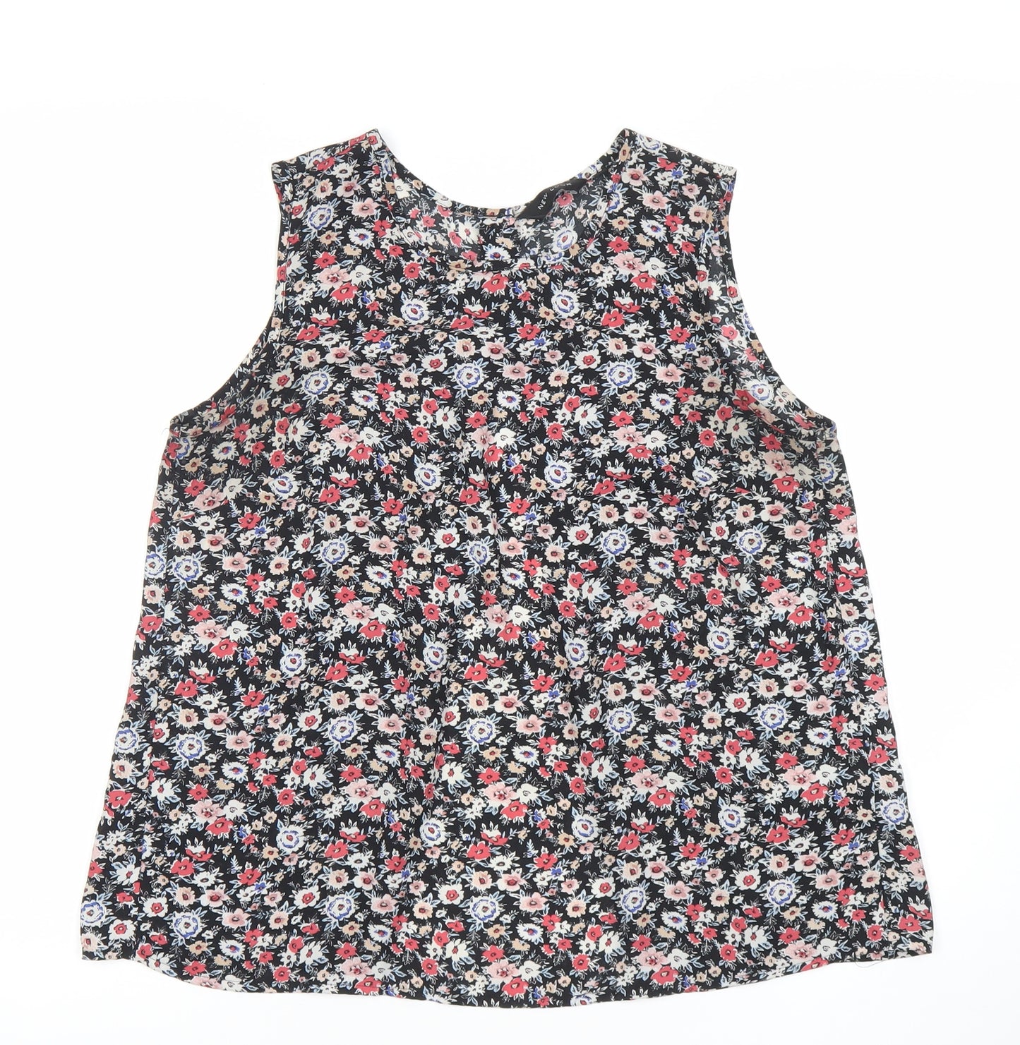 New Look Womens Multicoloured Floral Sleeveless Tank Top Size 8