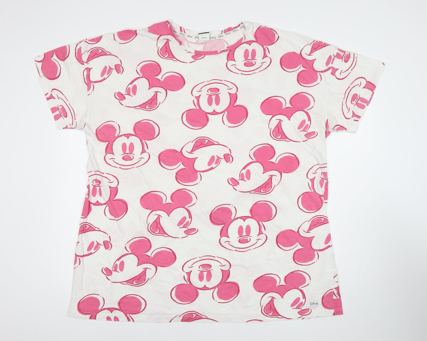 George Women’s Plus Size 20-22 Disney Mickey Mouse White Nightshirt