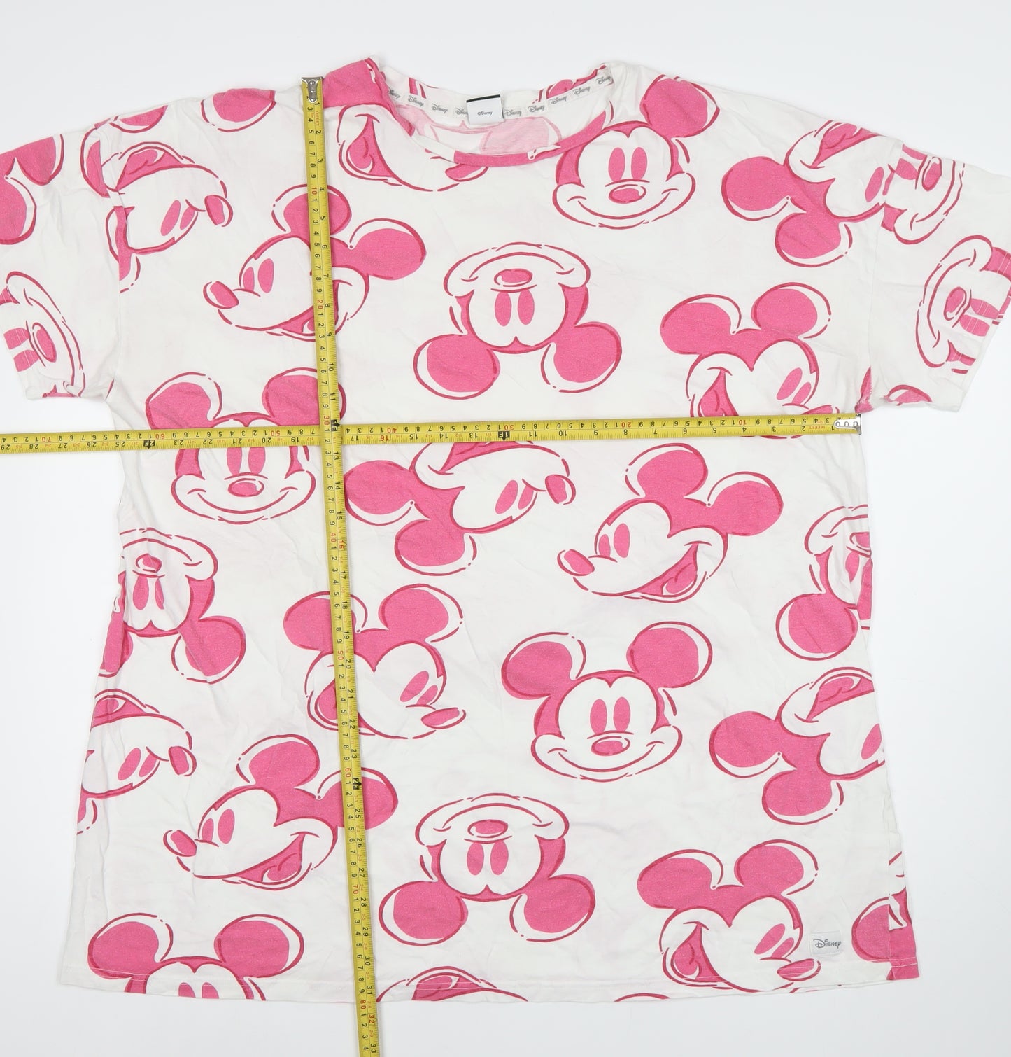 George Women’s Plus Size 20-22 Disney Mickey Mouse White Nightshirt