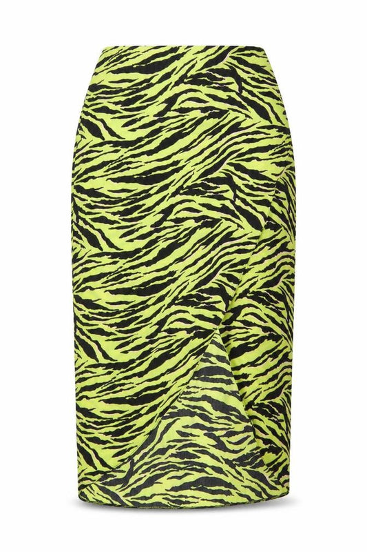 Front view of Miss Selfridge Women’s Multicoloured Animal Print Skirt UK 12