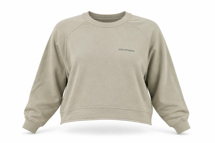 Pull&Bear Women’s Green Sweatshirt M Cotton Blend Casual Crew Neck