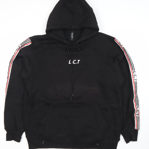 LASTCO Men’s Black Pullover Hoodie Size M with Logo