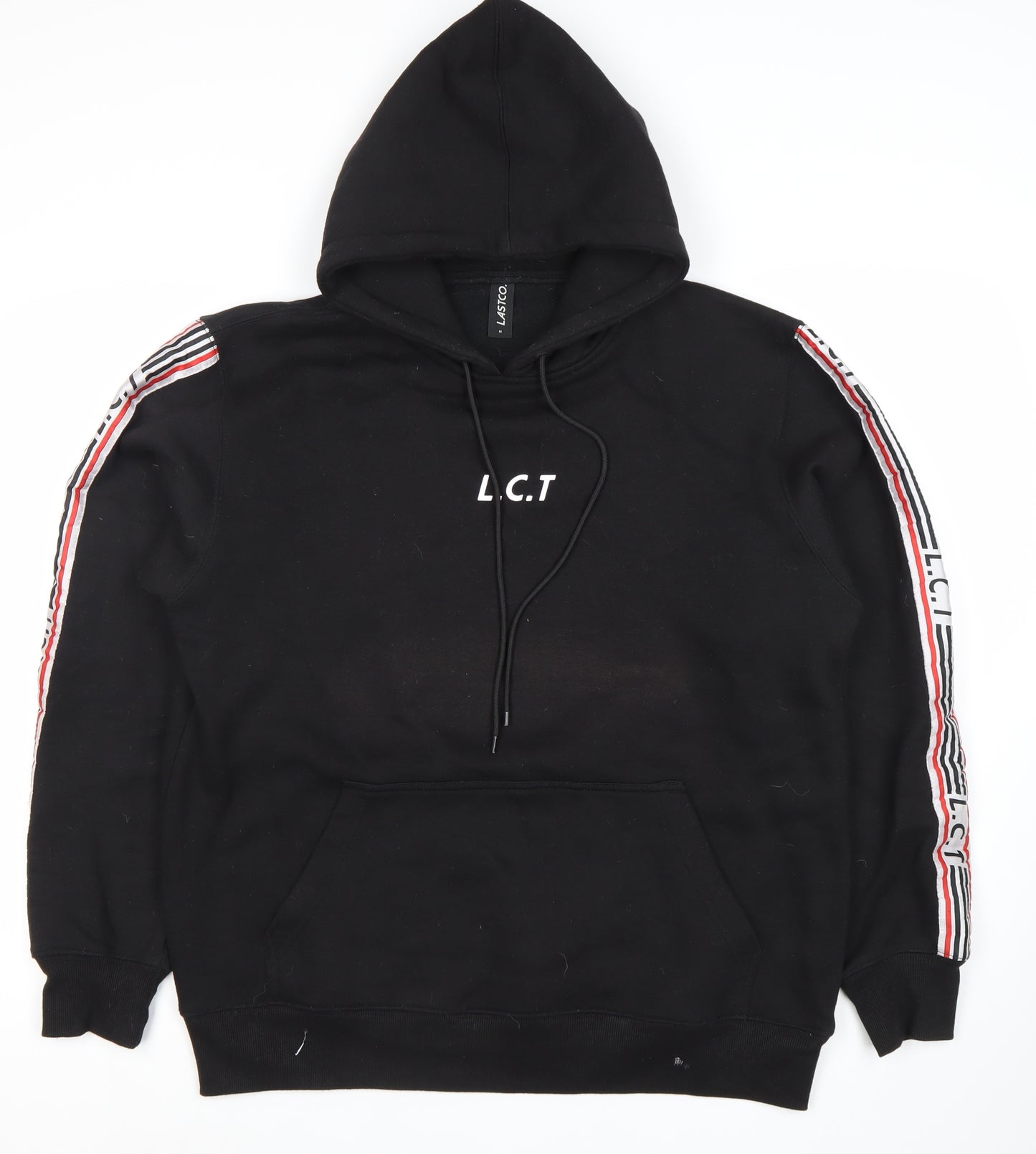 LASTCO Men’s Black Pullover Hoodie Size M with Logo
