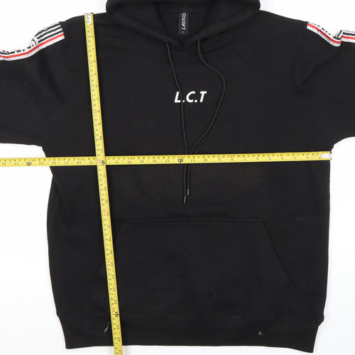 LASTCO Men’s Black Pullover Hoodie Size M with Logo