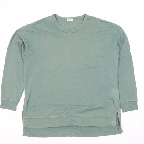 APEIYU Women’s Green Long Sleeve Cotton Blend Basic T-Shirt M