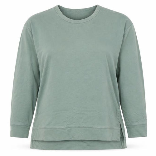 APEIYU Women’s Green Long Sleeve Cotton Blend Basic T-Shirt M
