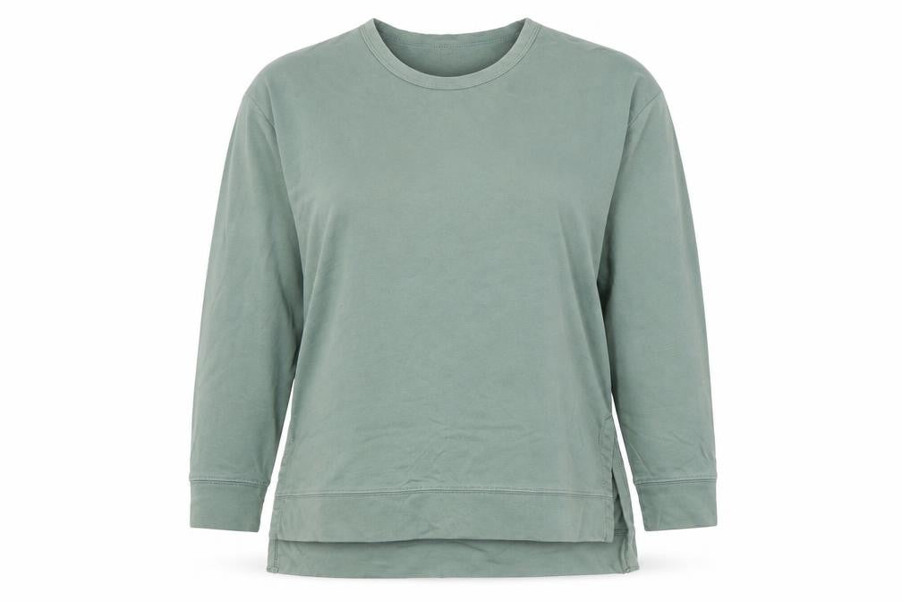 APEIYU Women’s Green Long Sleeve Cotton Blend Basic T-Shirt M