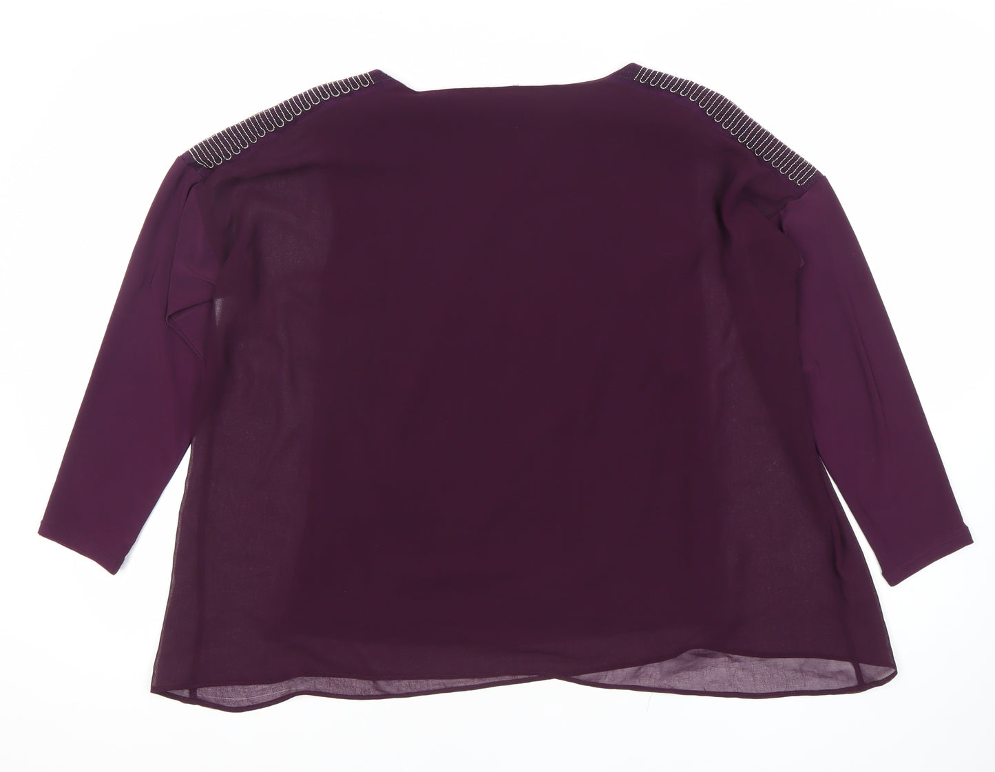Wallis Women’s Purple Petite Tunic Blouse UK S Long Sleeve