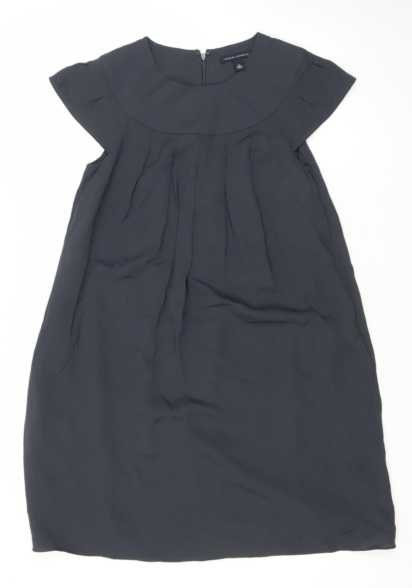 Banana Republic Women Black Size 10 Shift Pleated Knee Dress