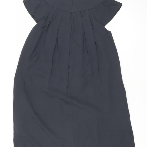 Banana Republic Women Black Size 10 Shift Pleated Knee Dress