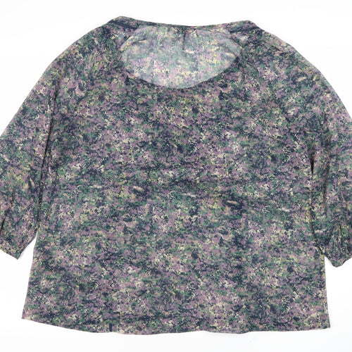 Marks and Spencer Womens Multicoloured Floral Tunic Blouse UK 16