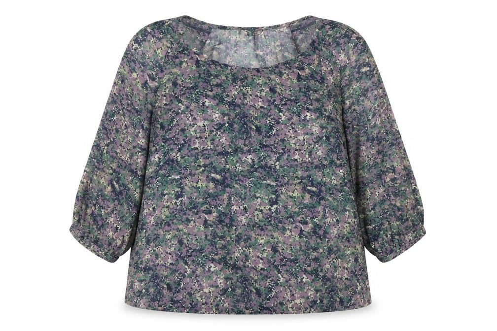 Front view of Marks & Spencer women’s multicoloured floral tunic blouse uk 16