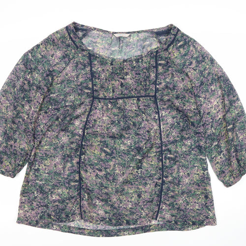 Marks and Spencer Womens Multicoloured Floral Tunic Blouse UK 16