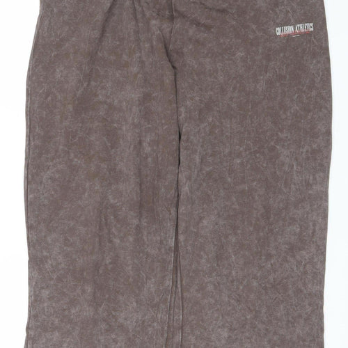 Collusion Womens Brown L Sweatpants Cotton Elastic Waist