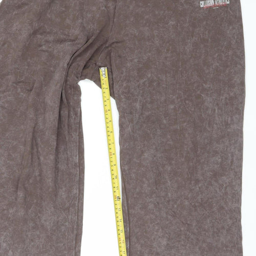 Collusion Womens Brown L Sweatpants Cotton Elastic Waist