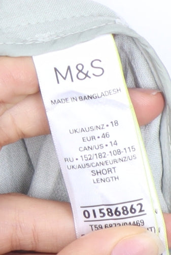 Marks and Spencer Women’s Grey Size 18 Straight Leg Trousers