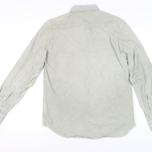 G-Star Raw Men's Grey Small Button-Up Shirt Long Sleeve Classic Fit