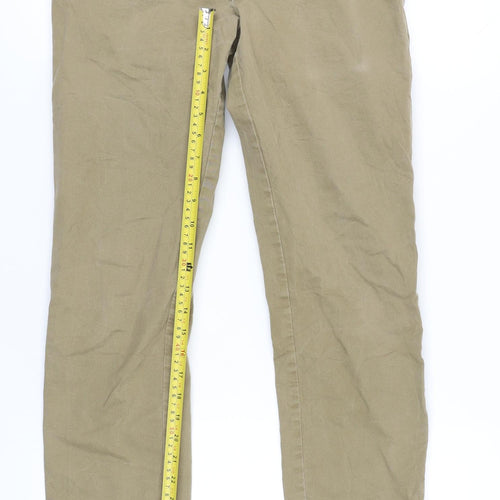 Marks and Spencer Mens Beige Slim Fit Chino Trousers 30W 33L