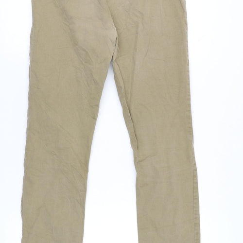 Marks and Spencer Mens Beige Slim Fit Chino Trousers 30W 33L